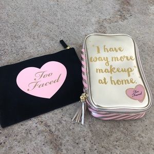 2 New & Unused Too Faced Makeup, Cosmetic, Jewelry Travel Bags